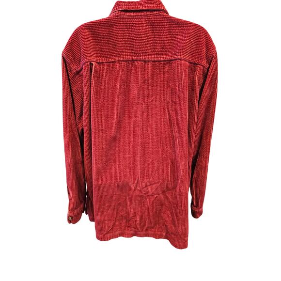 Ll bean coral corduroy womens shaket Button up warm winter 1X minimalist comfy - Picture 4 of 8